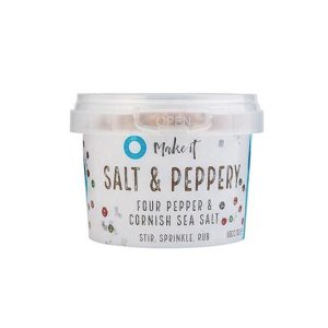 Sea salt and pepper